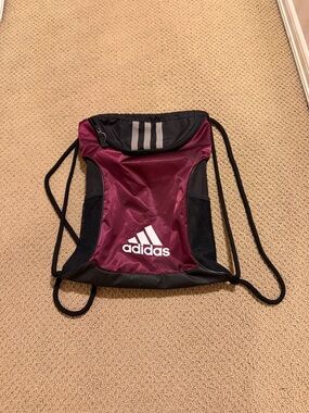 Adidas Cinch Drawstring Bag Gym Workout Shoes Travel NEW
